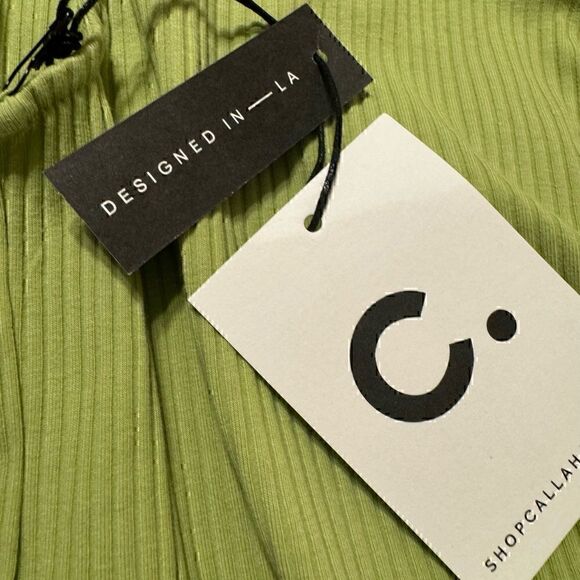 NWT Callahan ‘Leni’ Tank in Basil. Asymmetrical Front Drawstring, Size S. - Picture 6 of 10